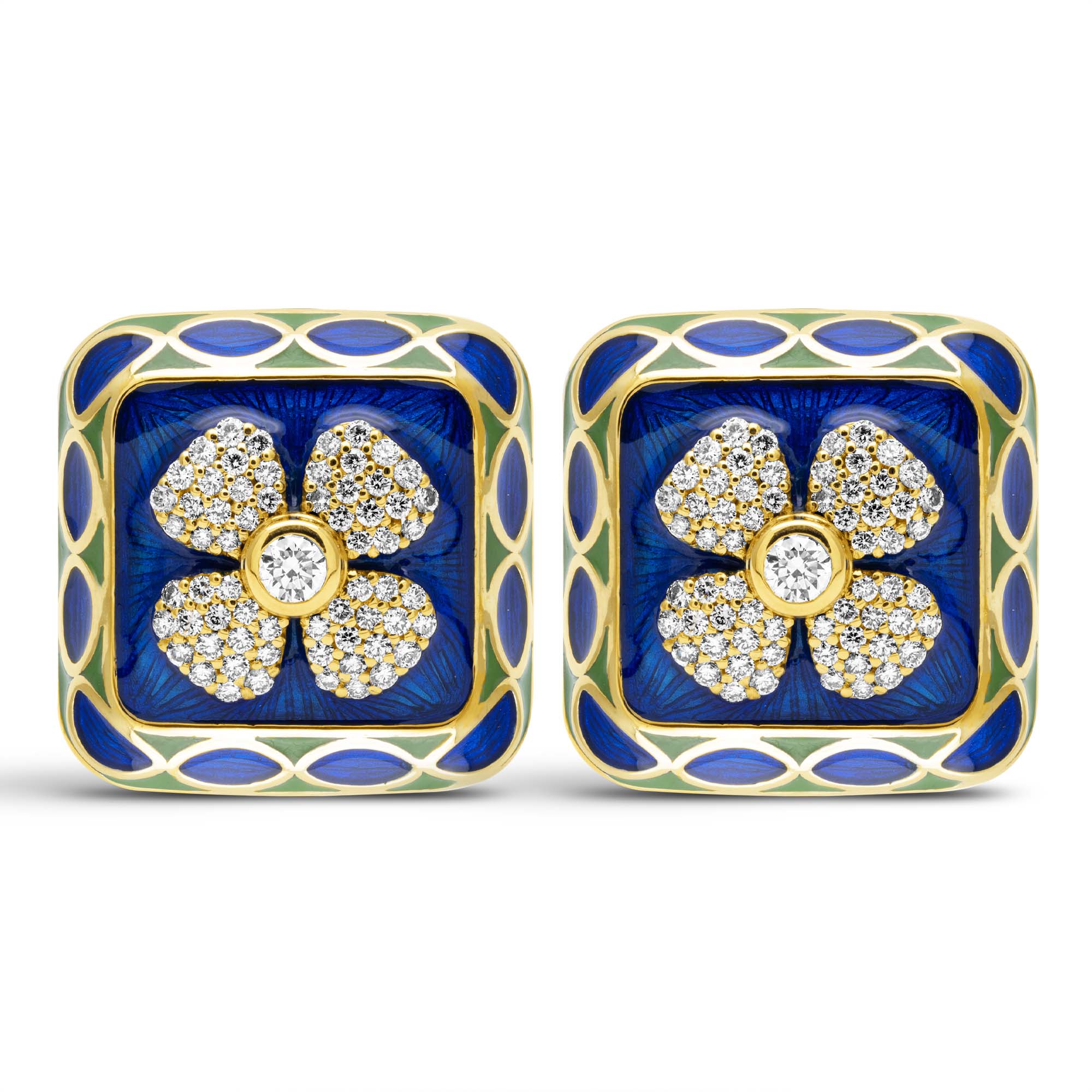 Earrings - Diamond (Enamel) (2440C) | Singhvi Jewels