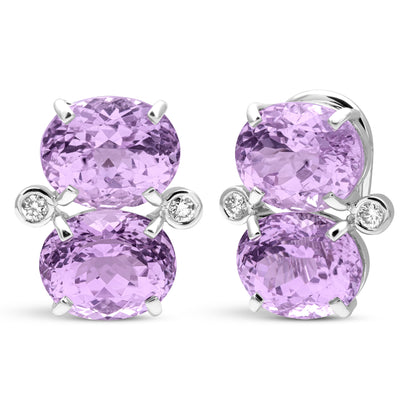 Earrings - Kunzite And Diamond | Singhvi Jewels