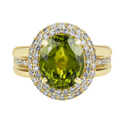 Ring - Peridot And Diamond