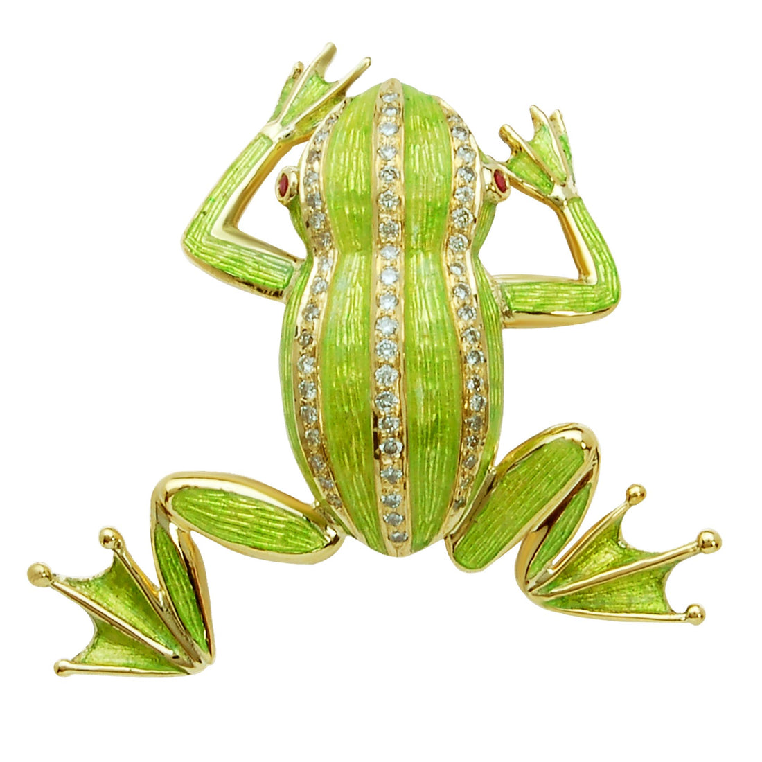 Brooch - Ruby and Diamond (Enamel) | Singhvi Jewels
