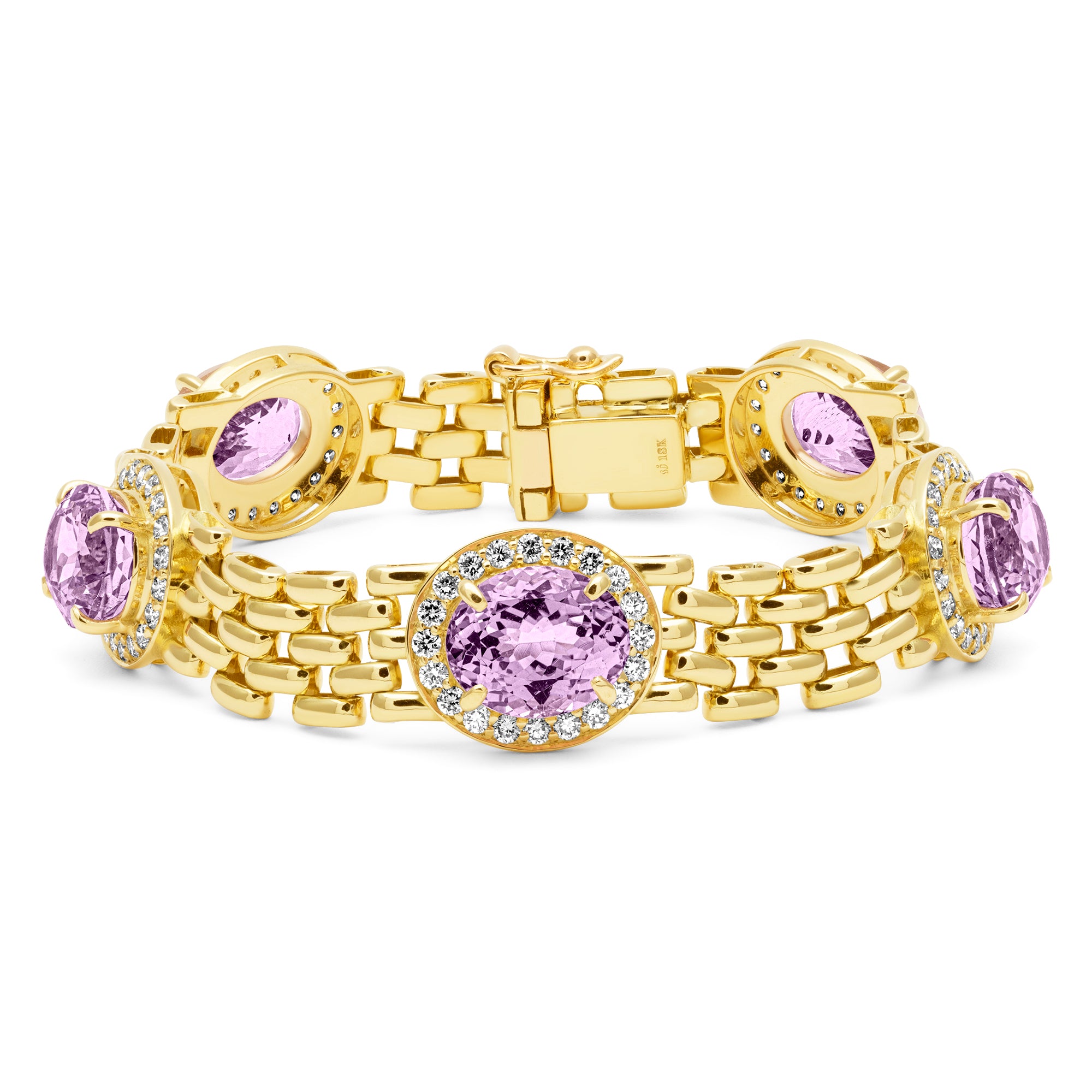 Bracelet - Kunzite And Diamond | Singhvi Jewels