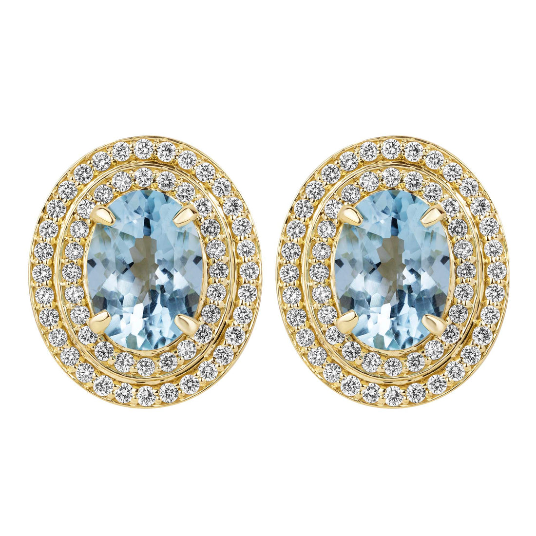 Earrings - Blue Topaz and Diamond | Singhvi Jewels