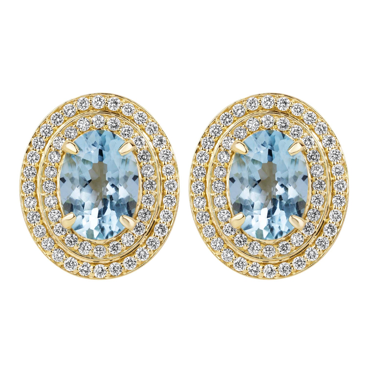 Earrings - Blue Topaz and Diamond | Singhvi Jewels