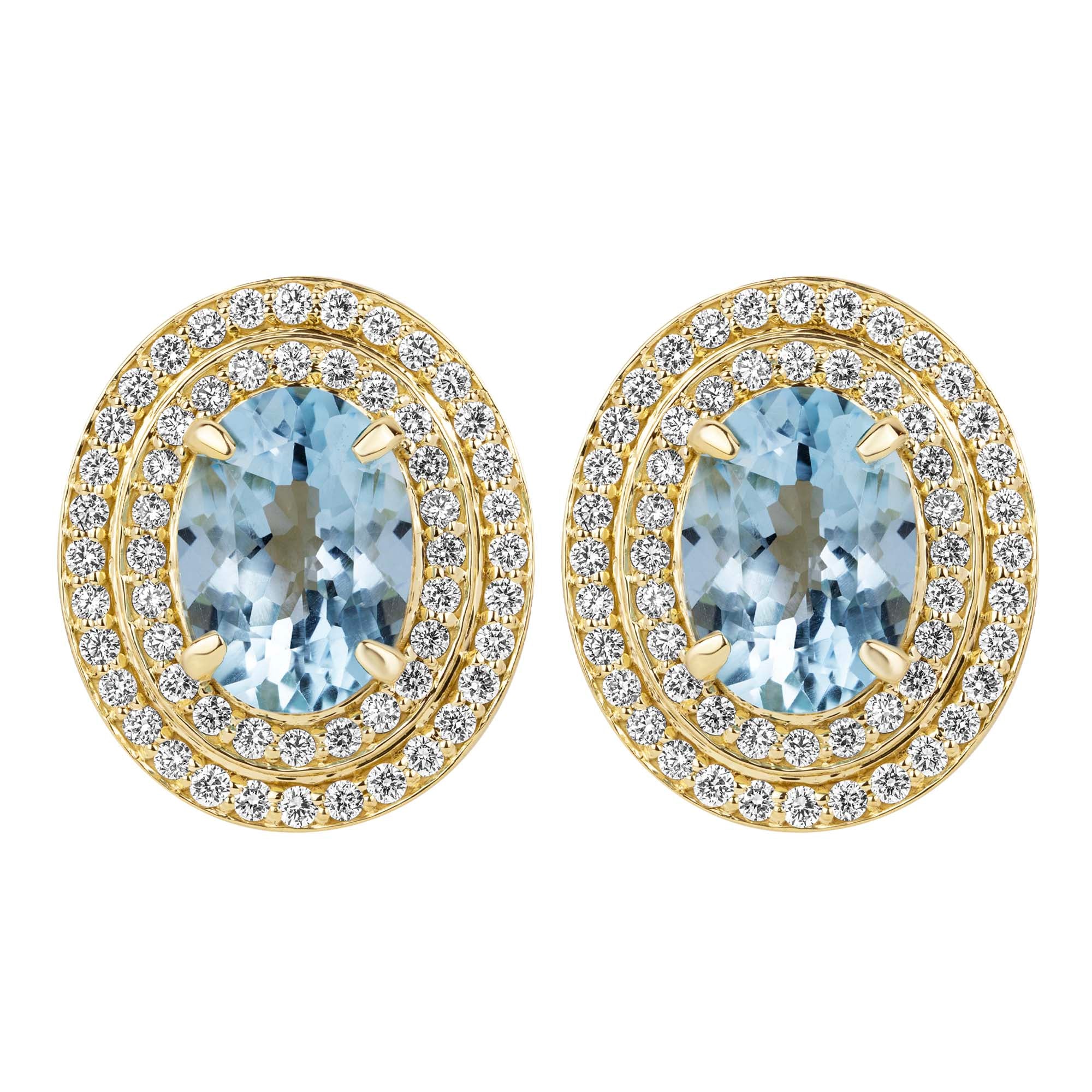 Earrings - Blue Topaz and Diamond | Singhvi Jewels