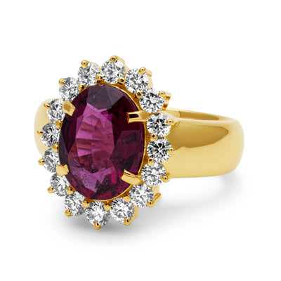 Ring - Rubellite And Diamond