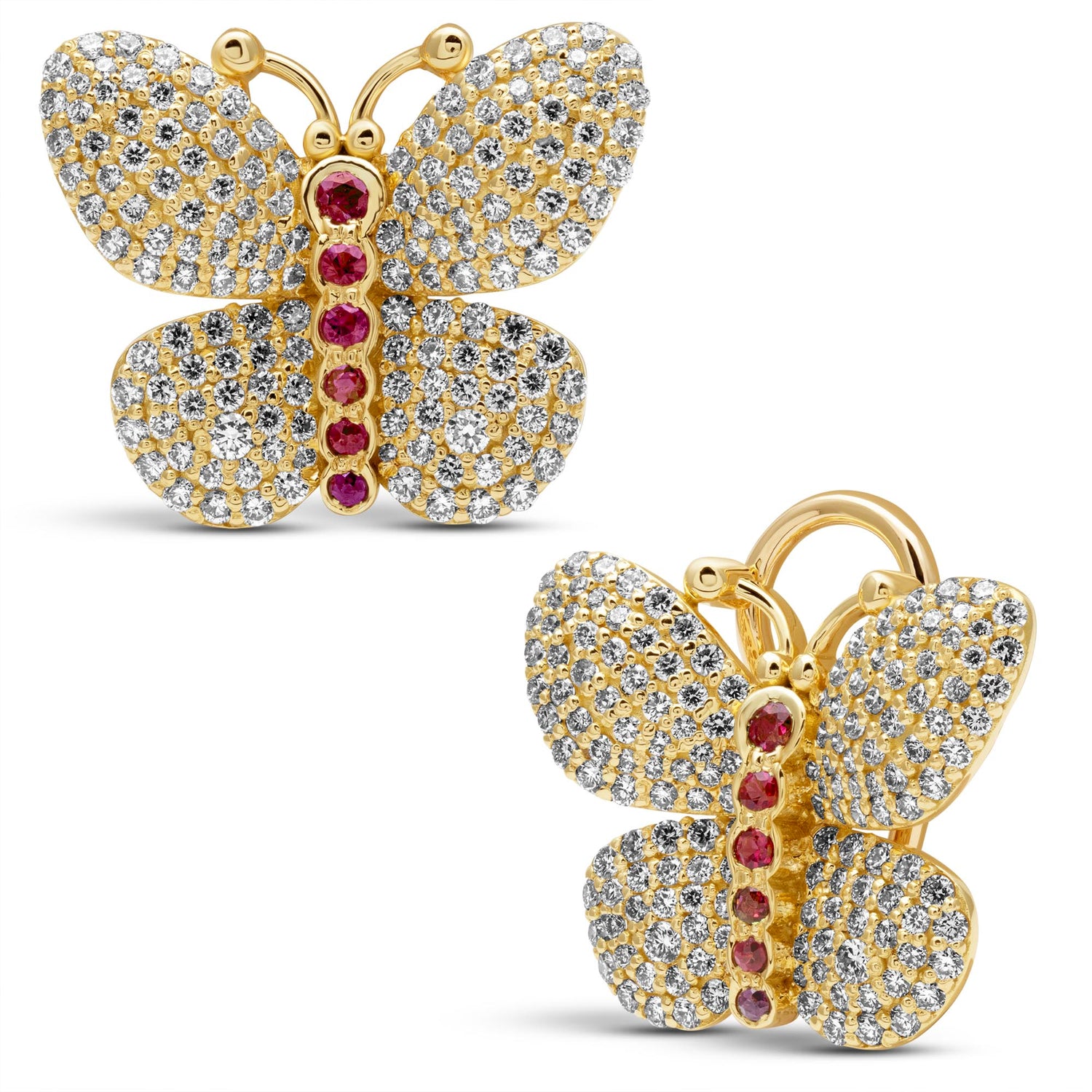 Earrings - Ruby And Diamond