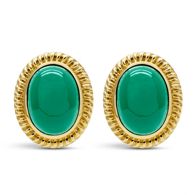 Earrings - Green Onyx
