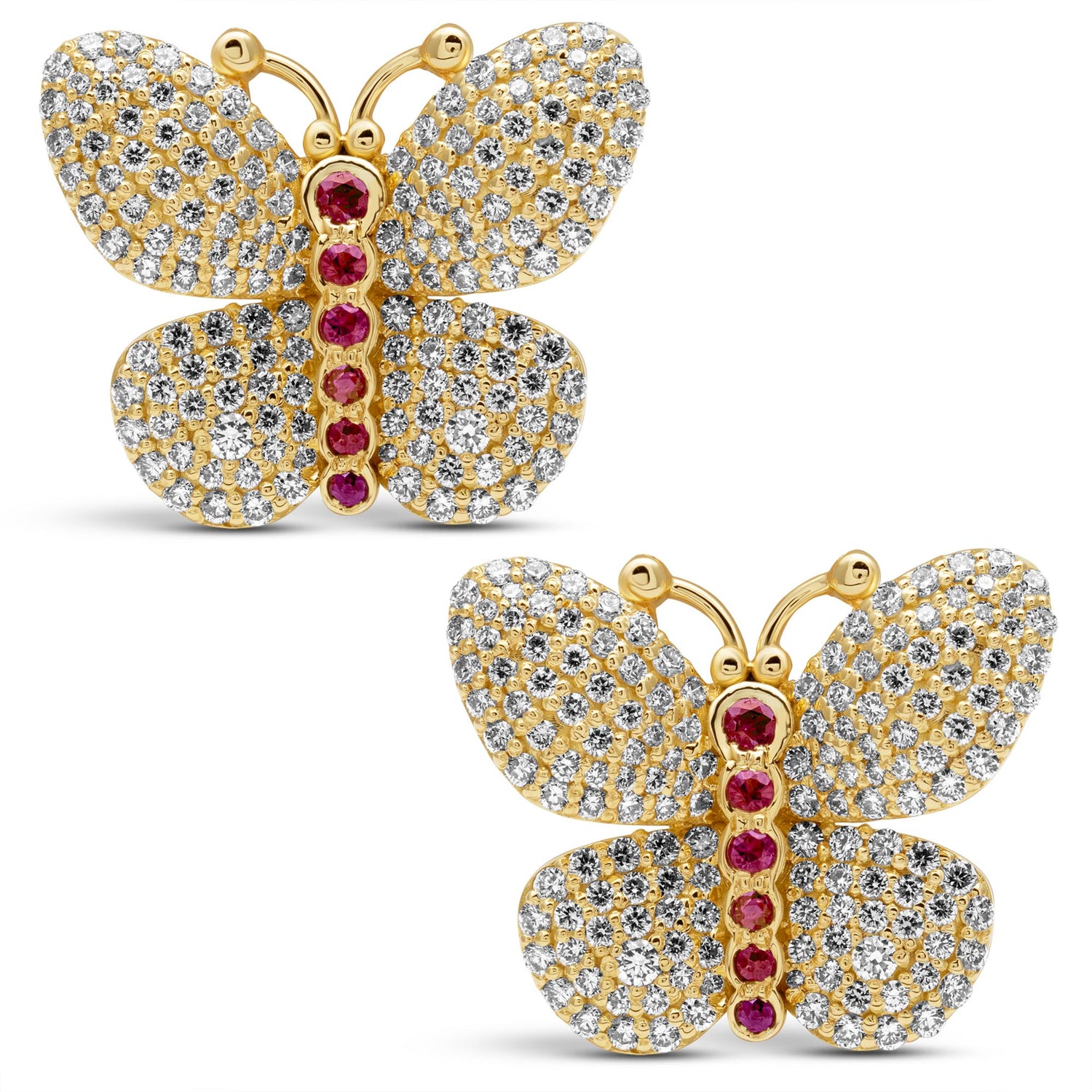 Earrings - Ruby And Diamond