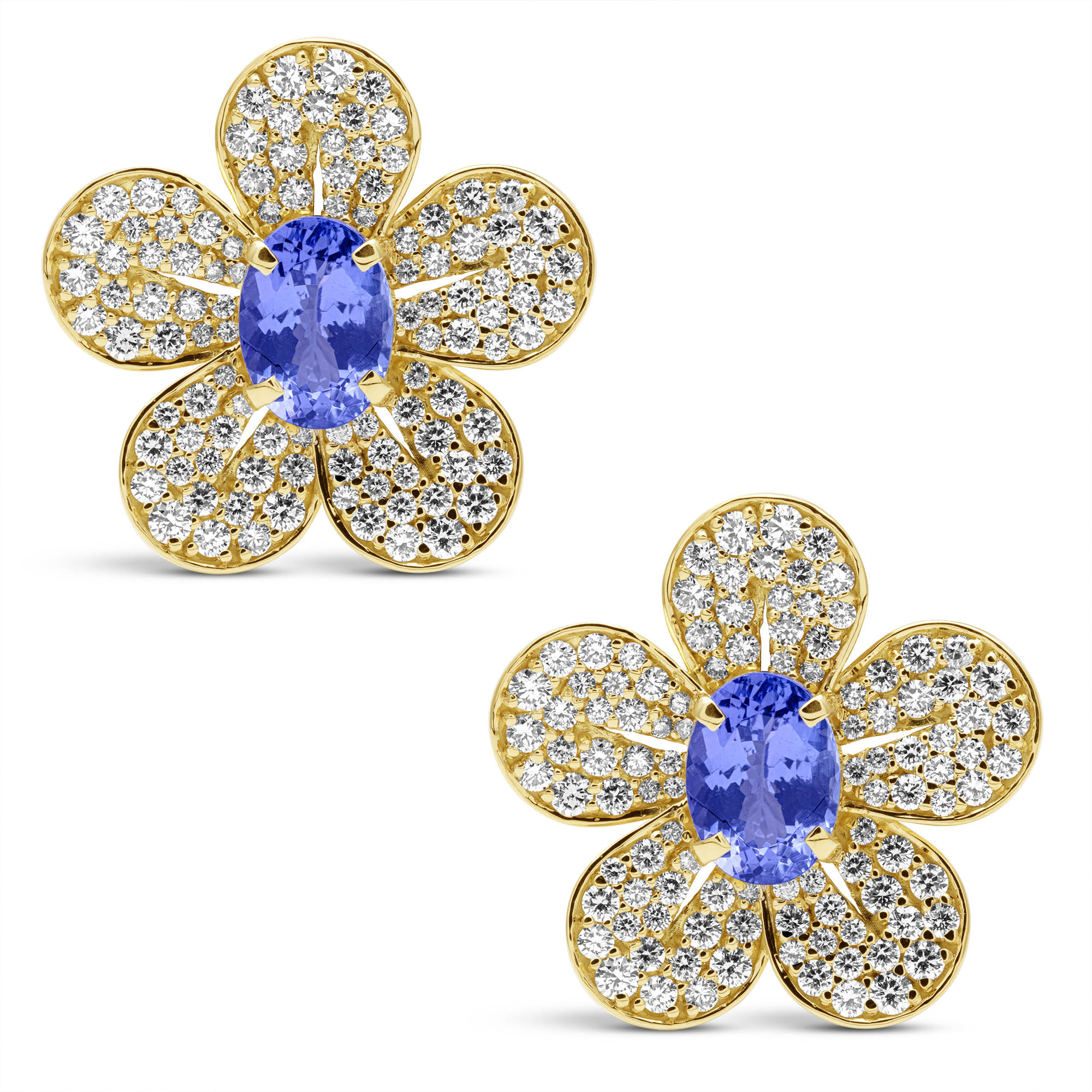 Earrings - Tanzanite And Diamond | Singhvi Jewels