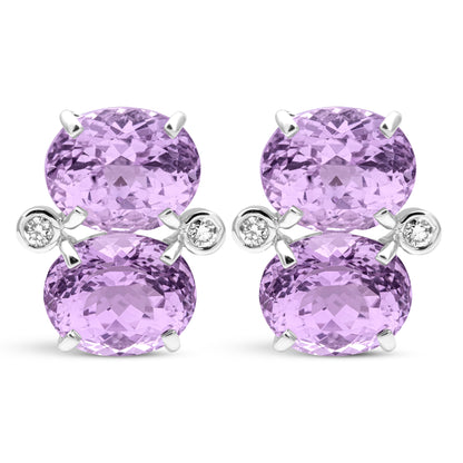 Earrings - Kunzite And Diamond | Singhvi Jewels