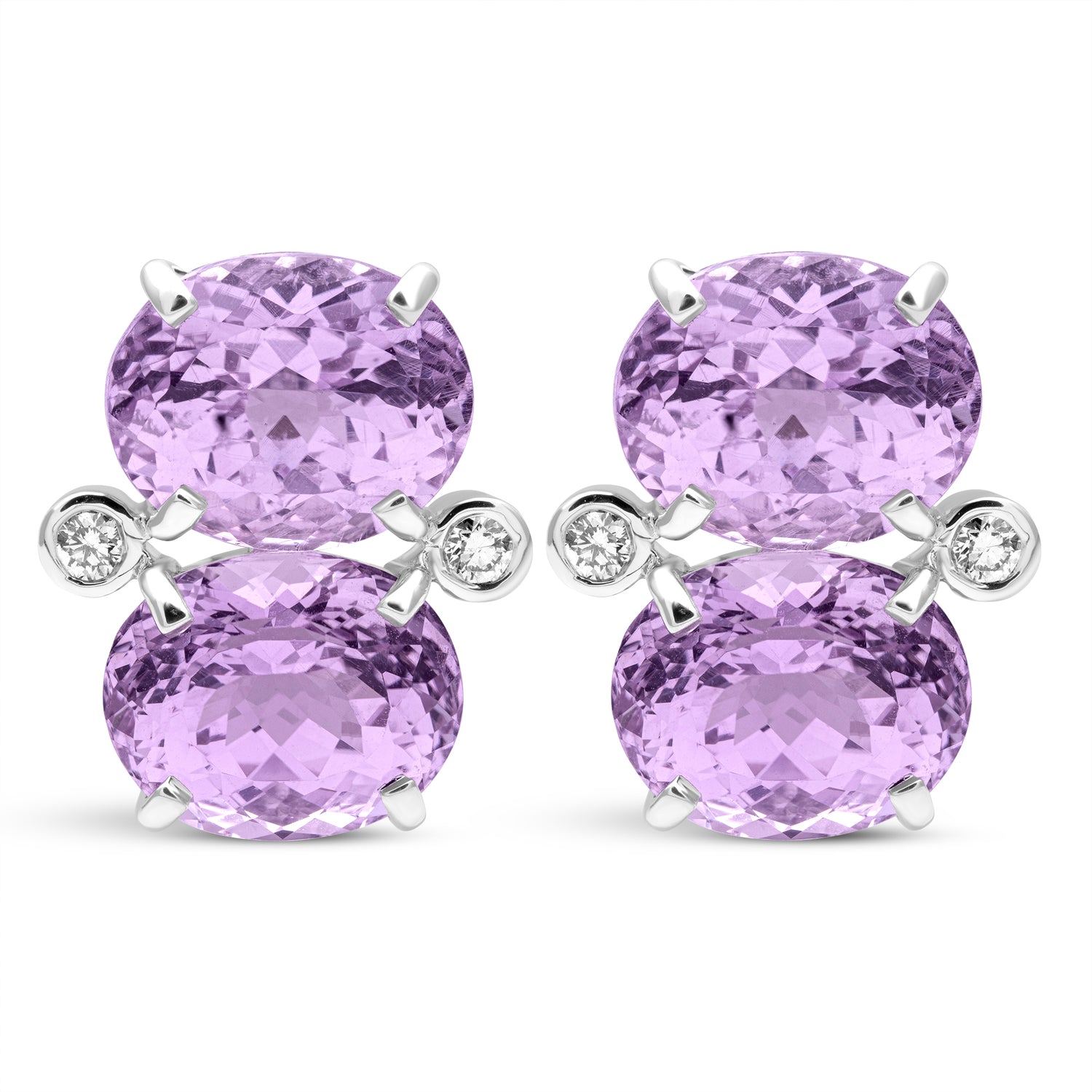 Earrings - Kunzite And Diamond | Singhvi Jewels