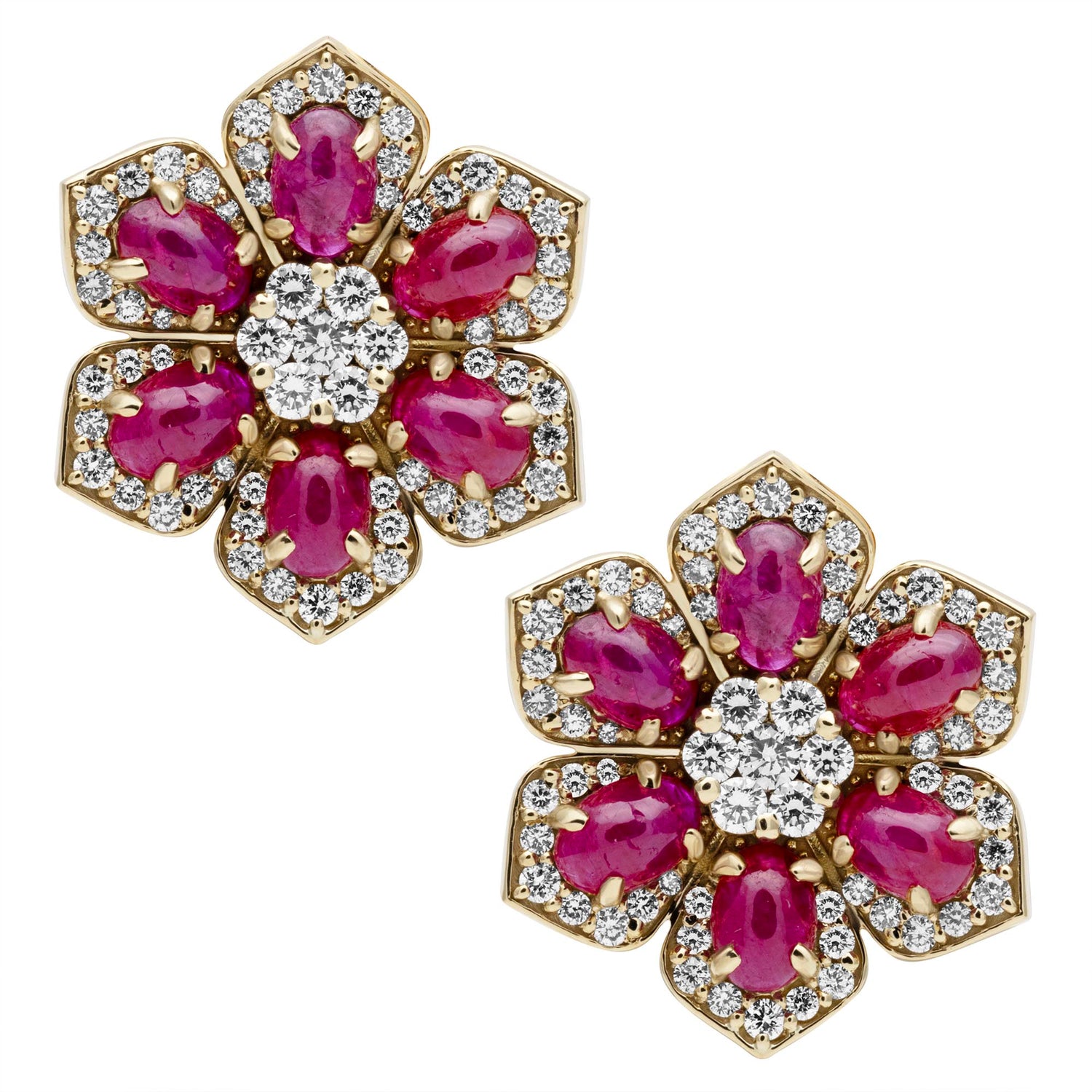 Earrings - Ruby And Diamond (2399B) | Singhvi Jewels