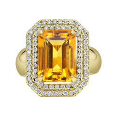 Ring Citrine And Diamond
