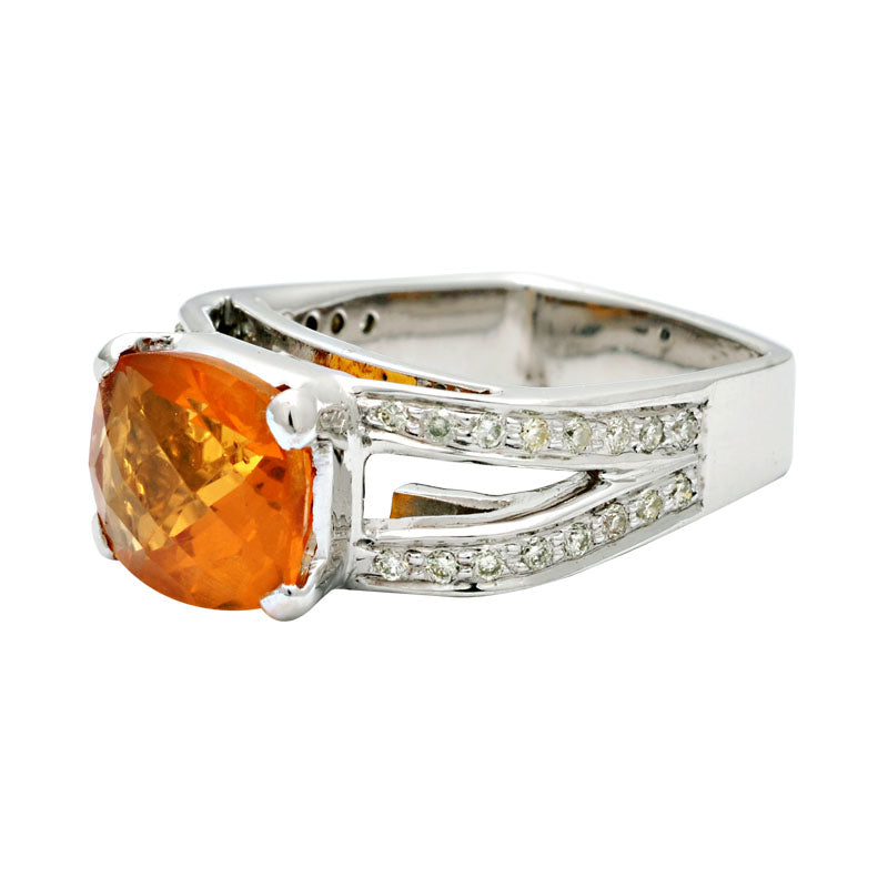 Ring- Citrine And Diamond | Singhvi Jewels