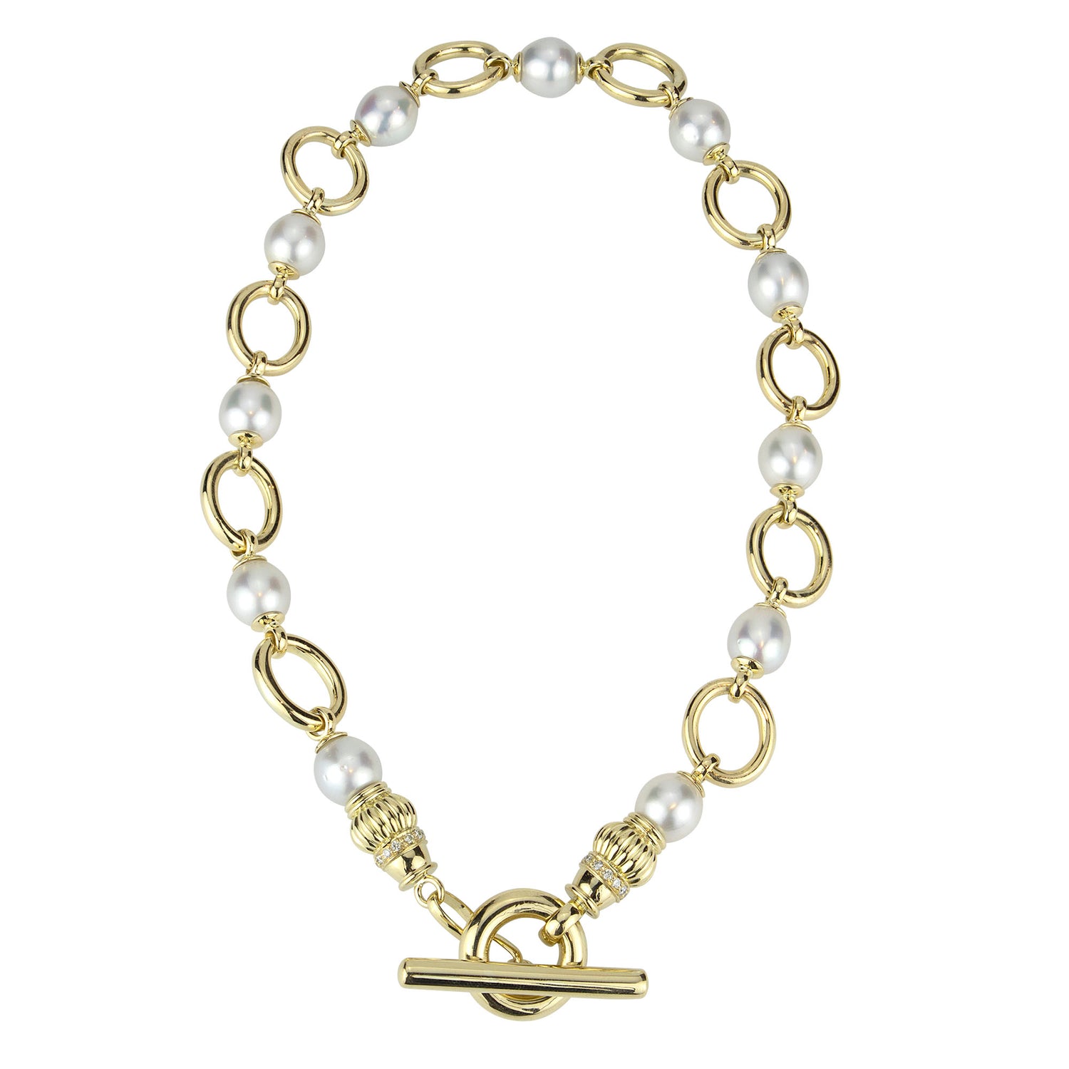 Toggle Necklace - South Sea Pearl &amp; Diamond (2279B) | Singhvi Jewels