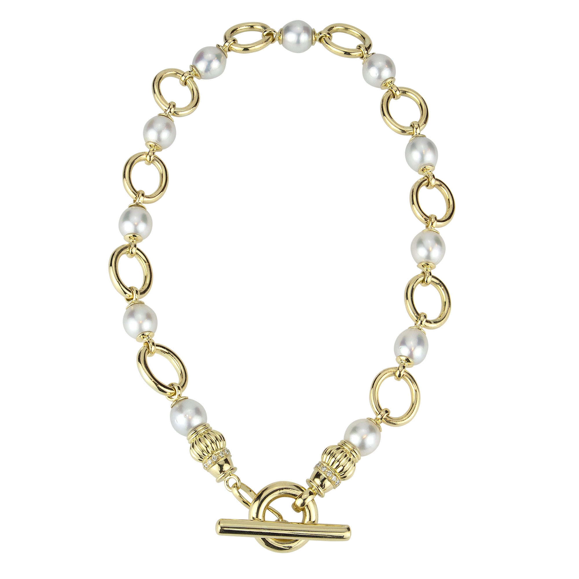 Toggle Necklace - South Sea Pearl &amp; Diamond (2279B) | Singhvi Jewels