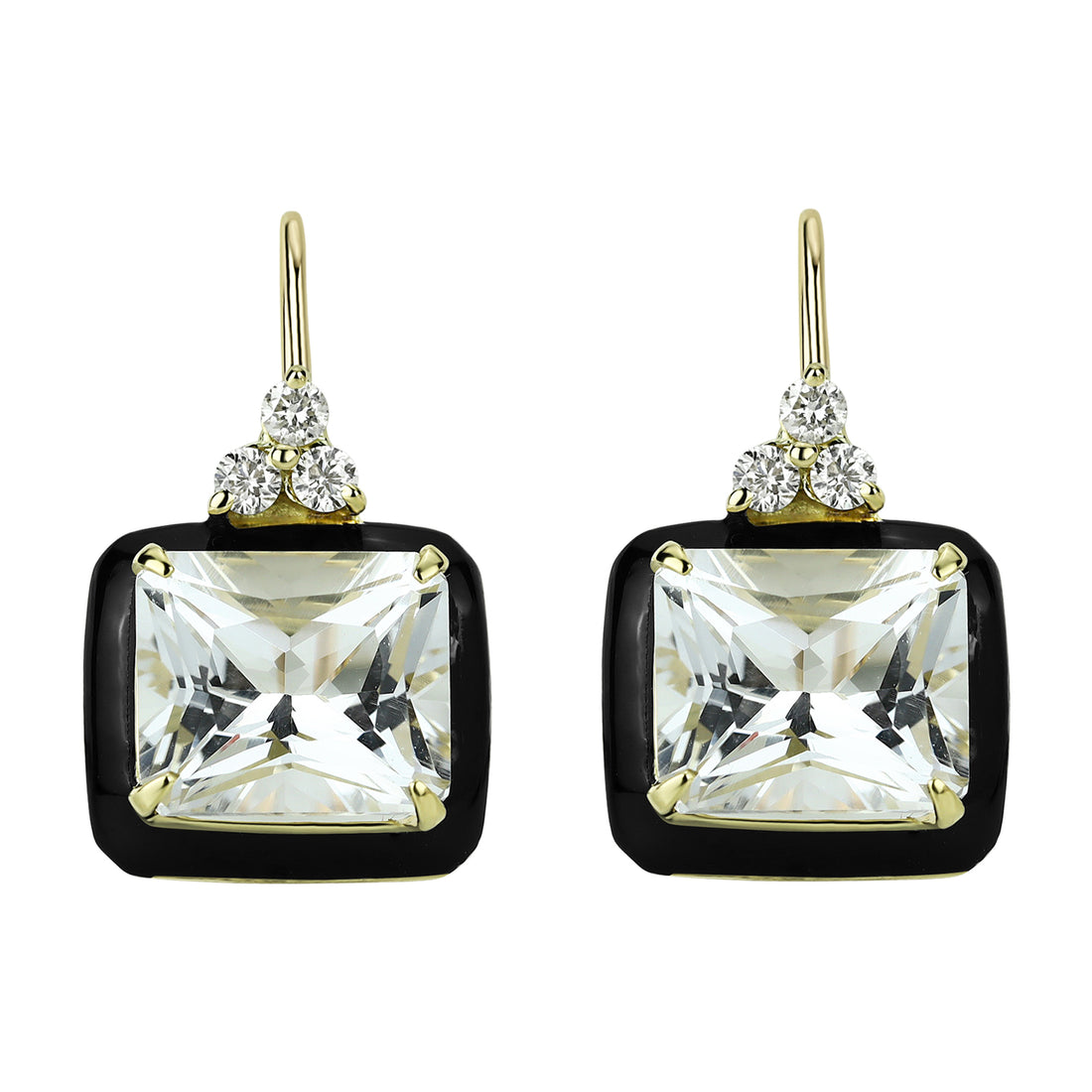 Earrings - Crystal and Diamond (Enamel) | Singhvi Jewels