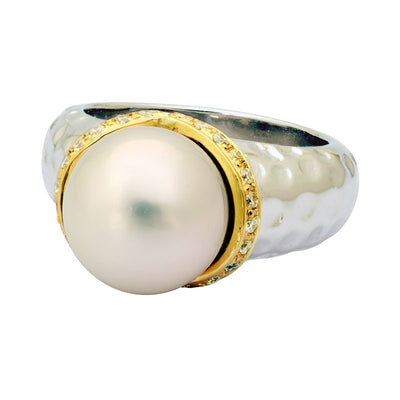 Ring - South Sea Pearl And Diamond