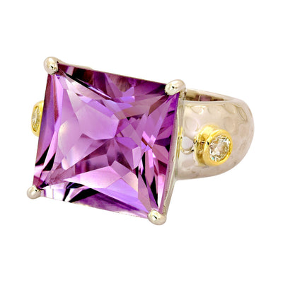Ring - Amethyst and Diamond