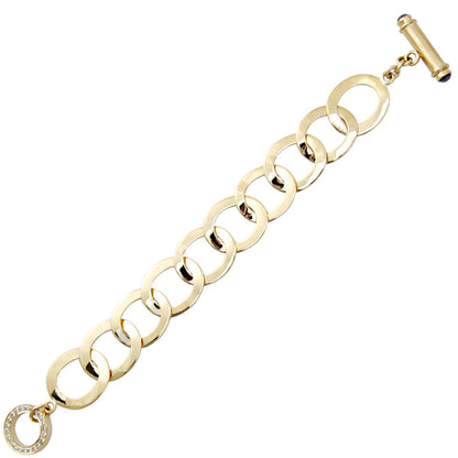 Toggle Bracelet- Iolite &amp; Diamond (1702B) | Singhvi Jewels