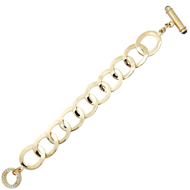 Toggle Bracelet - Iolite and Diamond | Singhvi Jewels
