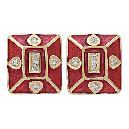 Earrings-Diamond (Enamel) | Singhvi Jewels