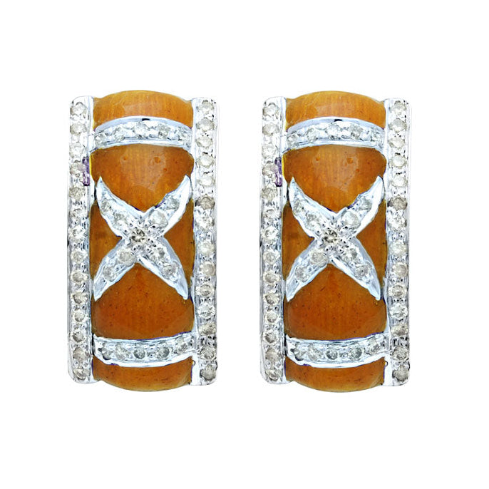Earrings - Diamond (Enamel) | Singhvi Jewels