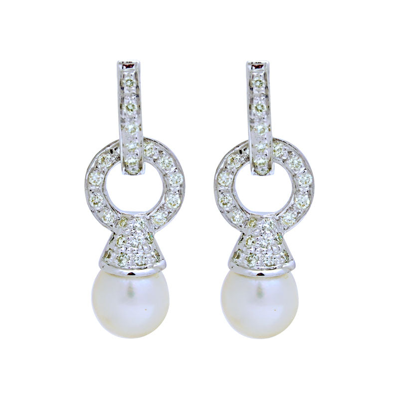 Earrings - South Sea Pearl and Diamond | Singhvi Jewels