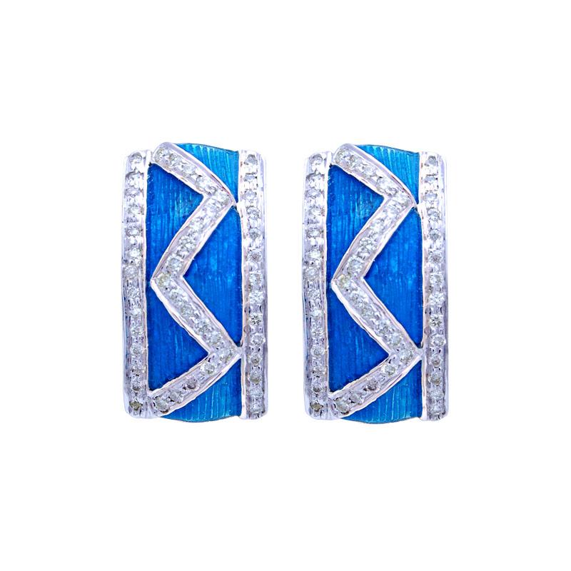 Earrings-Diamond (Enamel) (115BS) | Singhvi Jewels