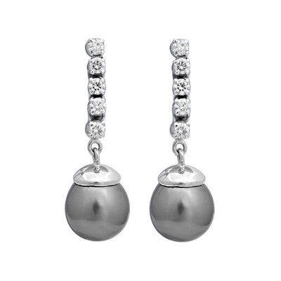Earrings - South Sea Pearl And Diamond