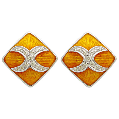 Earrings-Diamond (Enamel)
