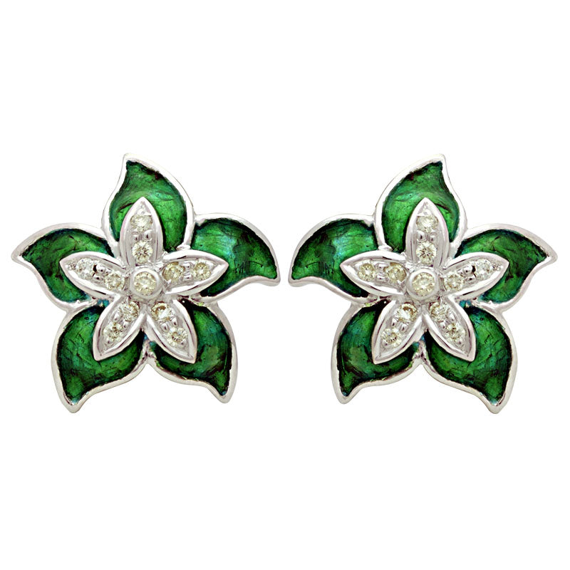 Earrings - Diamond (Enamel) | Singhvi Jewels