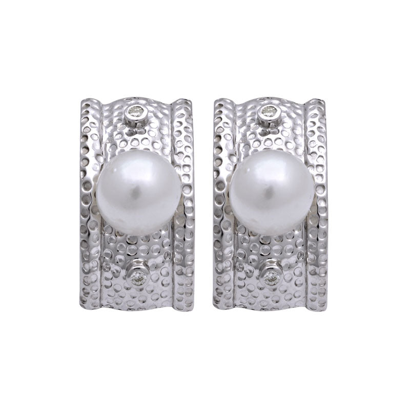 Earrings-South Sea Pearl and Diamond