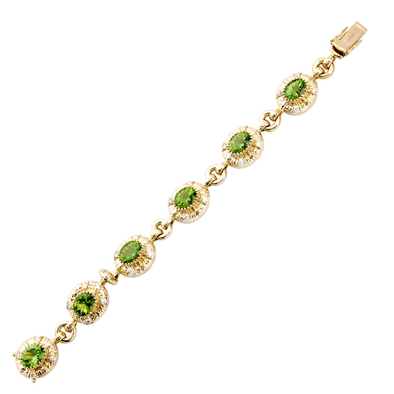 Bracelet-Peridot and Diamond