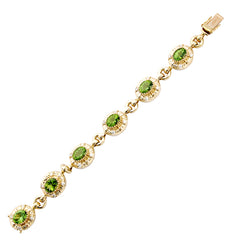 Bracelet-Peridot and Diamond