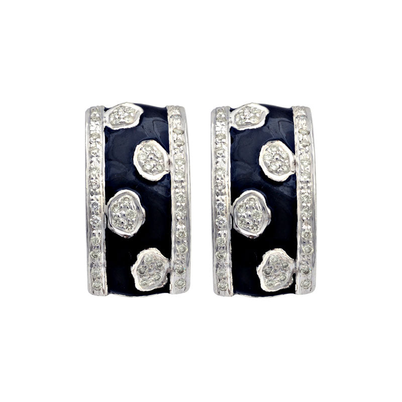 Earrings-Diamond (Enamel)