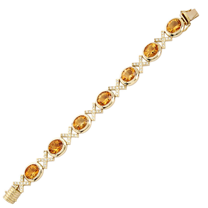 Bracelet - Citrine and Diamond | Singhvi Jewels