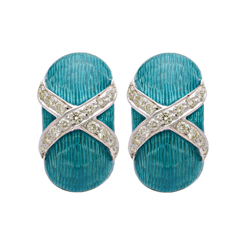 Earrings-Diamond (Enamel)