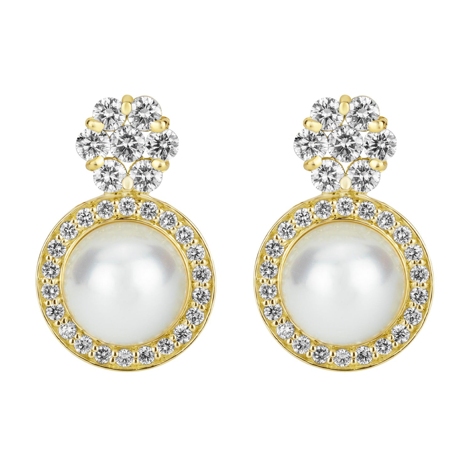 Earrings - South Sea Pearl And Diamond (2371C) | Singhvi Jewels
