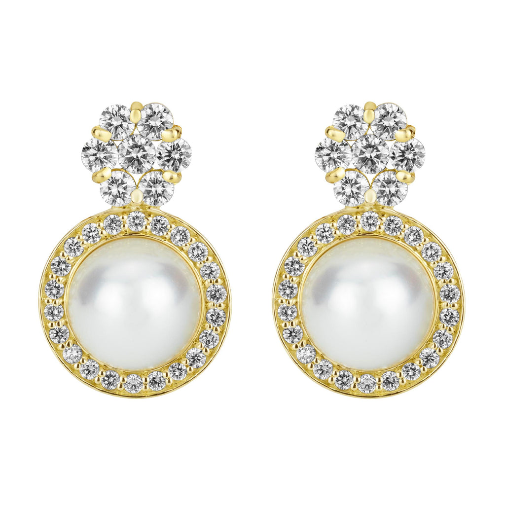 Earrings - South Sea Pearl And Diamond