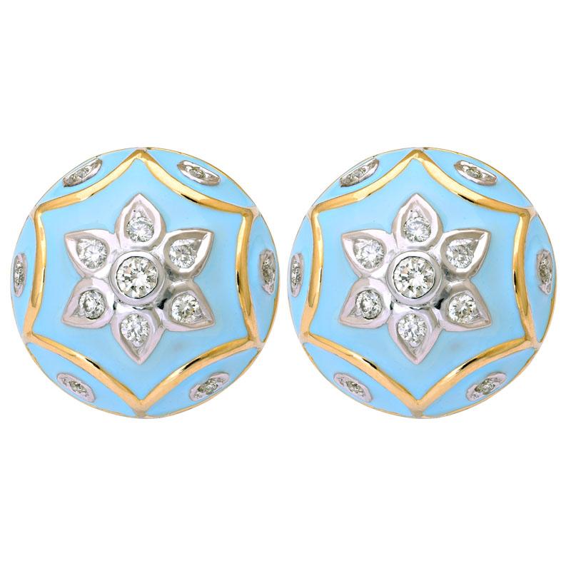 Earrings-Diamond (Enamel)