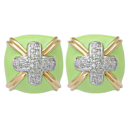 Earrings - Diamond (Enamel) | Singhvi Jewels