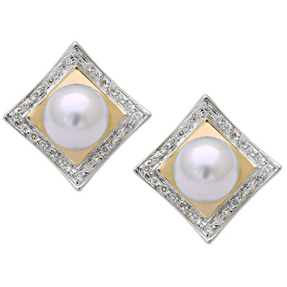 Earrings-South Sea Pearl and Diamond | Singhvi Jewels