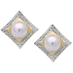 Earrings-South Sea Pearl and Diamond