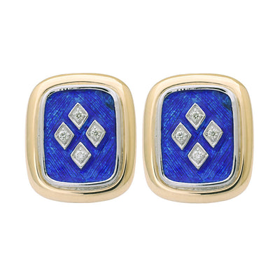 Earrings-Diamond (Enamel)