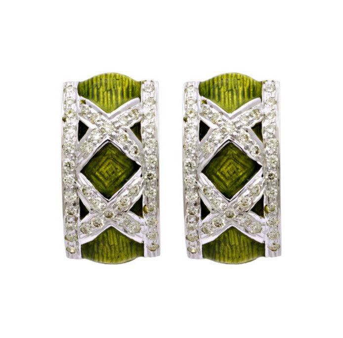 Earrings-Diamond (Enamel) | Singhvi Jewels