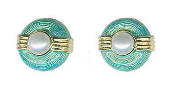 Repair - Earrings - Pearl with Enamel in 18K gold (1380E)