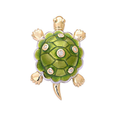 Brooch - Diamond (Enamel) (14BM)