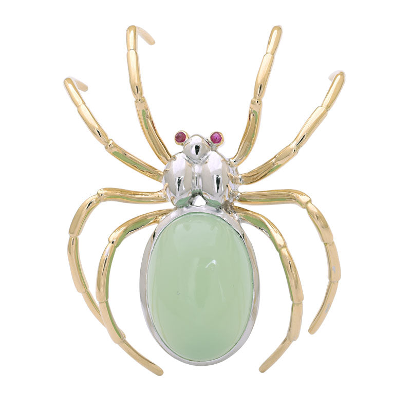 Brooch-Chalcedony and Ruby