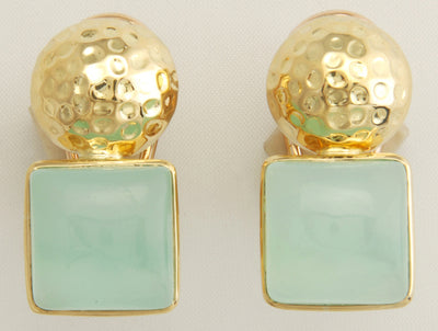Repair - Earrings - Chalcedony in 18K Gold (1414G)
